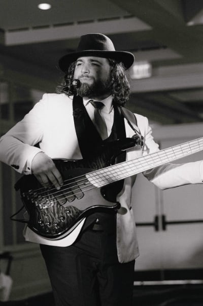 Pinky playing bass