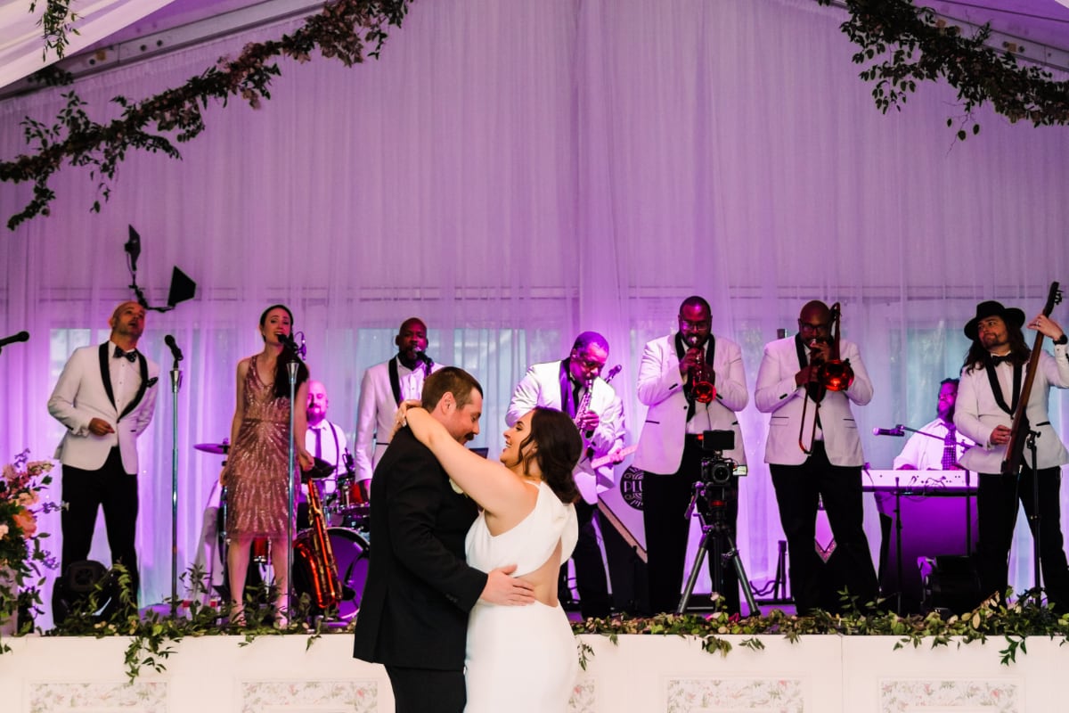 Plush Party Band performing at a wedding